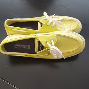 Sperry top sider  yellow boat shoes sz 8.5
